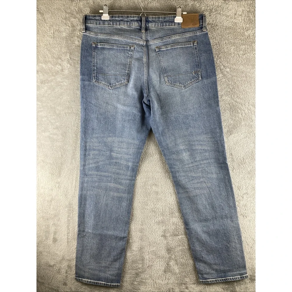 Aeropostale Aero Jeans Men's Size 36x32 Athletic Slim Fit Stretch Blue Denim - Picture 2 of 15